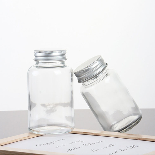 C) ガラス広口キャプボトル(透明/半透明) 150ml - YOKIプラザ - 化粧品容器