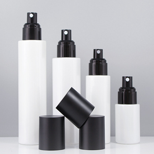 C) ガラススプレー(パールホワイト×黒キャップ) 120ml - YOKIプラザ - 化粧品容器