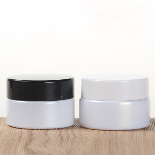 C) ガラスクリームジャー(パールホワイト) 20g - YOKIプラザ - 化粧品容器