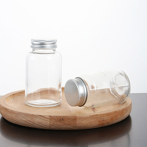 C) ガラス広口キャプボトル(透明/半透明) 150ml - YOKIプラザ - 化粧品容器