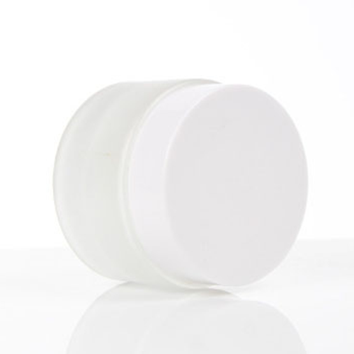 C) ガラスクリームジャー(半透明×白キャップ) 50g - YOKIプラザ - 化粧品容器