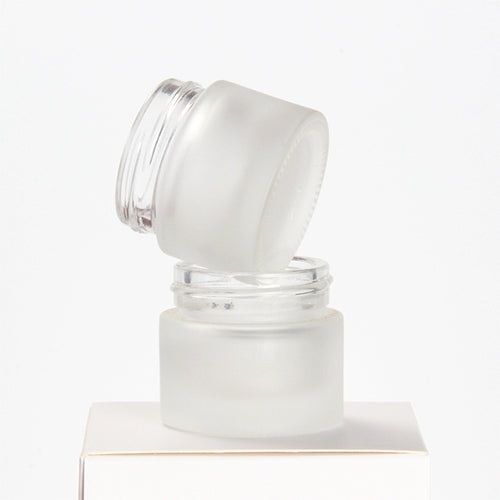 C) ガラスクリームジャー(半透明×木目キャップ) 50g - YOKIプラザ - 化粧品容器