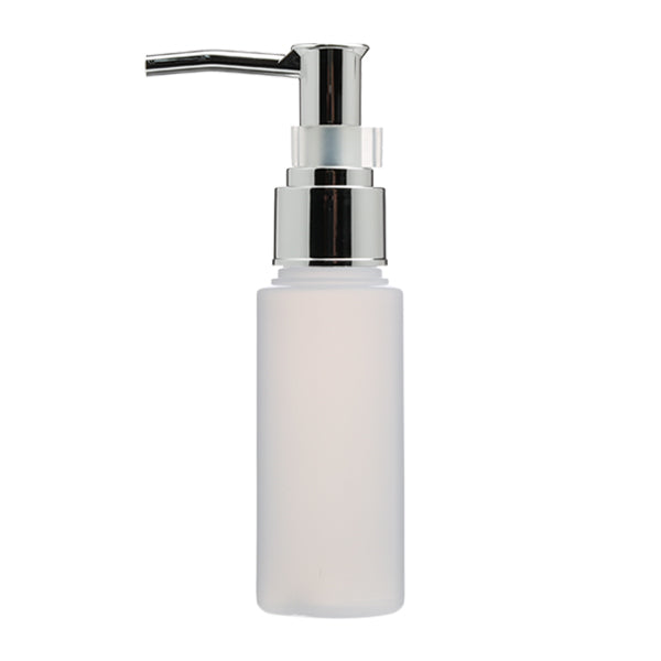 D) メタル冠オイル用ポンプボトル E60ml_PE(半透明) - YOKIプラザ - 化粧品容器