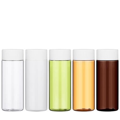 L) スクリューキャップボトル(広口・ローレット有り) 180ml _PET - YOKIプラザ - 化粧品容器