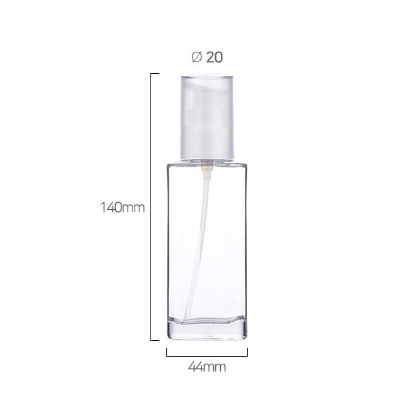 L) ガラスドロップポンプ(角型×角張りキャップ) S100ml