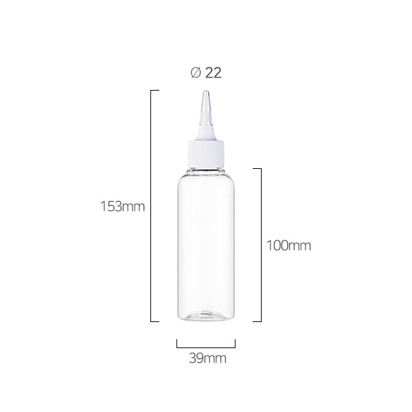 L) トンガリキャップボトル(22φ) CRL100ml_PET