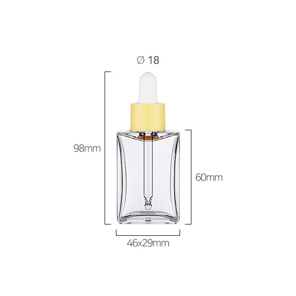 L) スポイトボトル(スクエア/DN) S30,50ml_PET