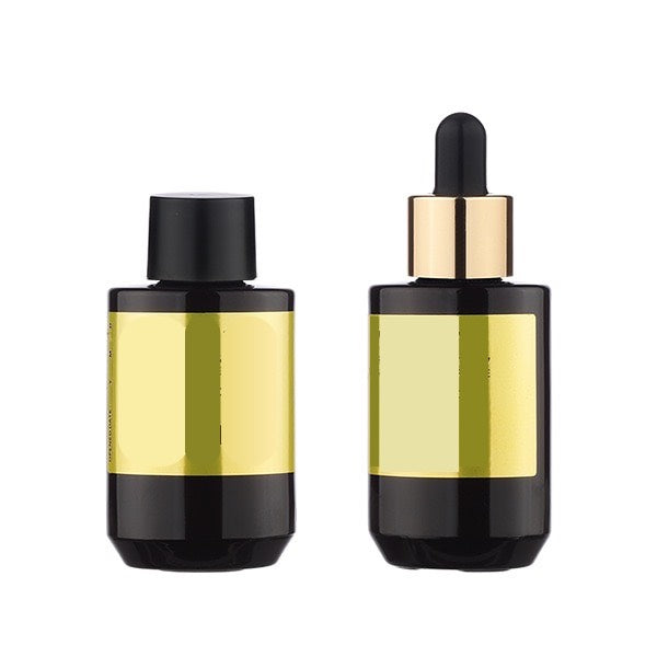 L) ガラス ビタミン用キャップ/スポイト 容器(楕円) U30ml