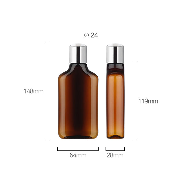 L) 金冠・銀冠プレスキャップボトル(スクエア) 150ml_PET - YOKIプラザ - 化粧品容器