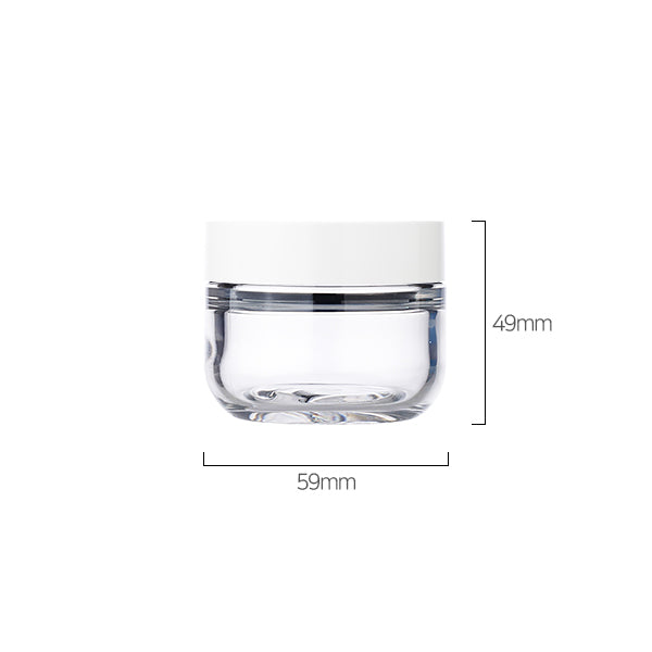 L) クリームジャー(透明・中蓋付) CU50g_HB - YOKIプラザ - 化粧品容器
