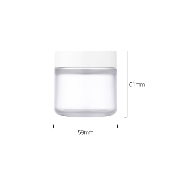 L) クリームジャー(半透明マット・中蓋付) C80g_HB - YOKIプラザ - 化粧品容器