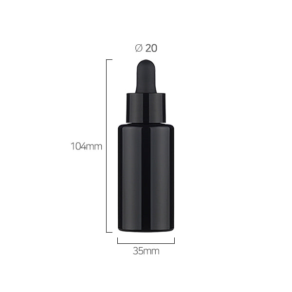 L) ガラス ビタミン用キャップ/スポイト 容器 GCL30ml