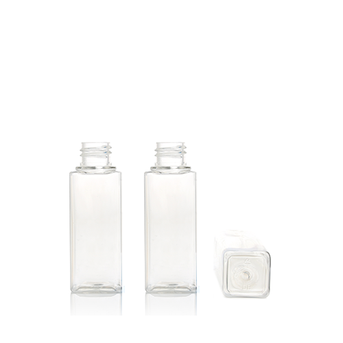 D) ボトル単品(角型・透明) T60ml_PET - YOKIプラザ - 化粧品容器