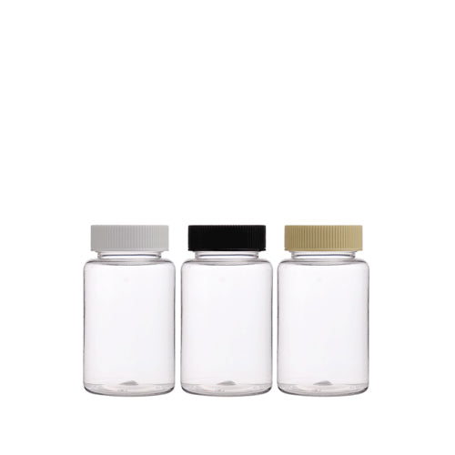D) 広口キャップボトル(ローレット有) K130ml_PET - YOKIプラザ - 化粧品容器