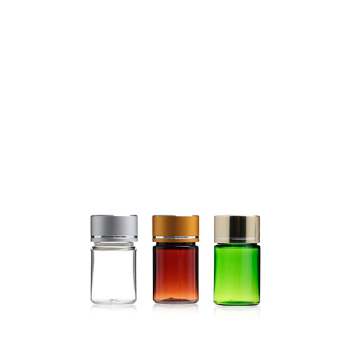 D) 広口金冠・銀冠キャップボトル K25ml_PET - YOKIプラザ - 化粧品容器