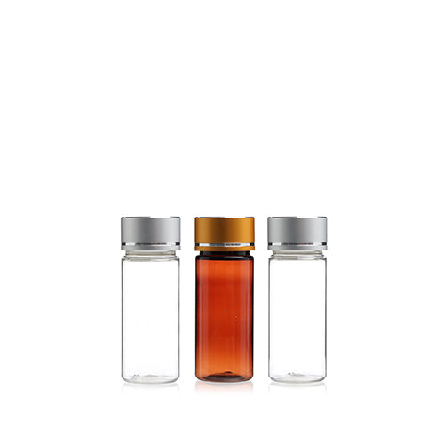 D) 広口金冠・銀冠キャップボトル K50ml_PET - YOKIプラザ - 化粧品容器