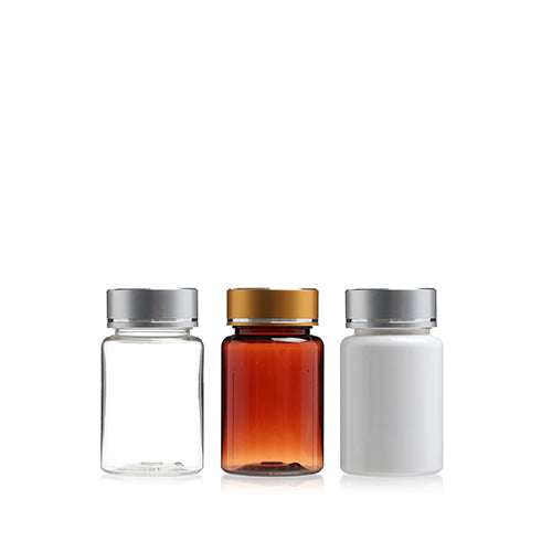 D) 広口金冠・銀冠キャップボトル K100ml_PET - YOKIプラザ - 化粧品容器