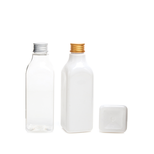 D) 中栓付 アルミスクリューキャップボトル(角型) N250ml_PET - YOKIプラザ - 化粧品容器