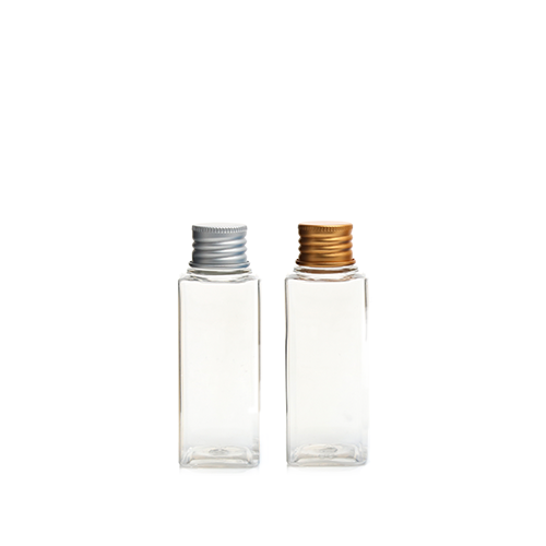 D) 中栓付 アルミスクリューキャップボトル(角型) T60ml_PET - YOKIプラザ - 化粧品容器