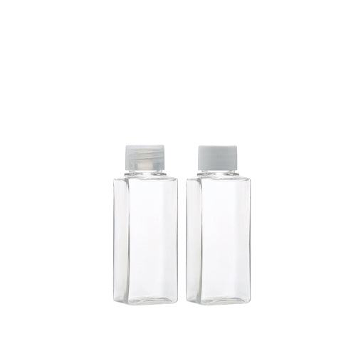 D) 中栓付 スクリューキャップボトル(角型) T60ml_PET - YOKIプラザ - 化粧品容器