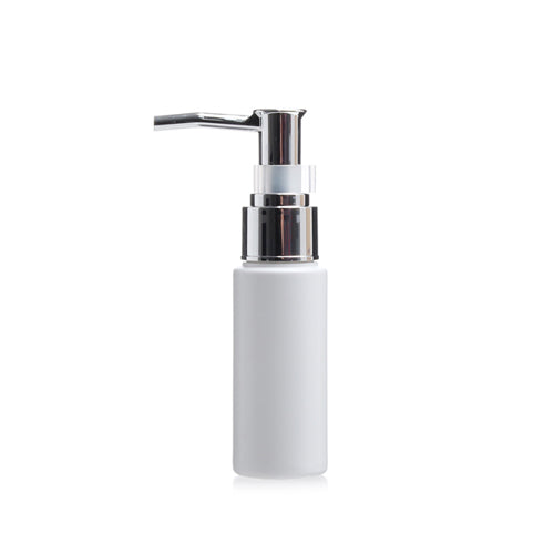 D) メタル冠オイル用ポンプボトル E60ml_PE(白) - YOKIプラザ - 化粧品容器