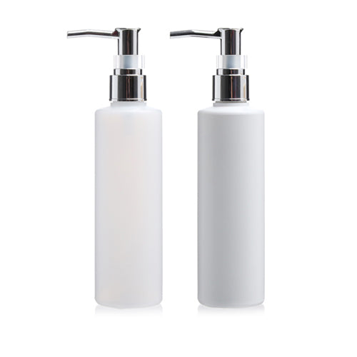 D) メタル冠オイル用ポンプボトル(半透明ボトル) E250ml_PE - YOKIプラザ - 化粧品容器
