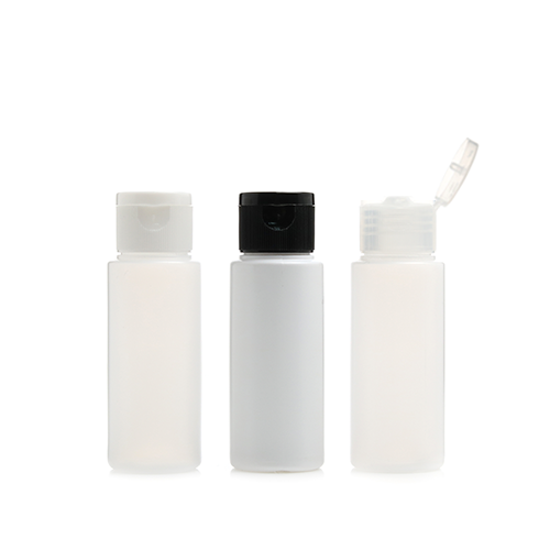 D) ワンタッチキャップボトル E60ml_PE(半透明) - YOKIプラザ - 化粧品容器