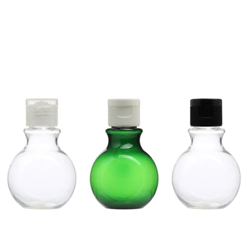 D) ワンタッチキャップボトル(丸型) T60ml_PET - YOKIプラザ - 化粧品容器