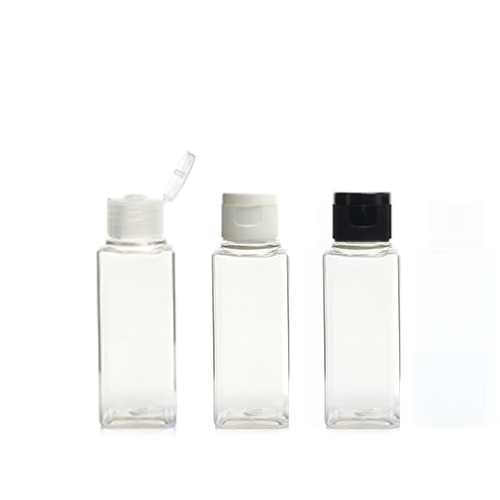 D) ワンタッチキャップボトル(角型) T60ml_PET - YOKIプラザ - 化粧品容器