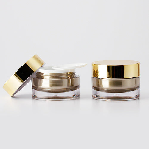 L) アクリルクリームジャー(ゴールド・ゴールドキャップ) C30g - YOKIプラザ - 化粧品容器