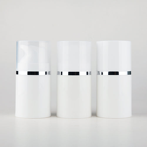 L) 真空ポンプ(銀ライン) 50ml_PP - YOKIプラザ - 化粧品容器