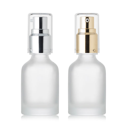 L) フルメタルガラスドロップポンプ(半透明マット) CW50ml - YOKIプラザ - 化粧品容器