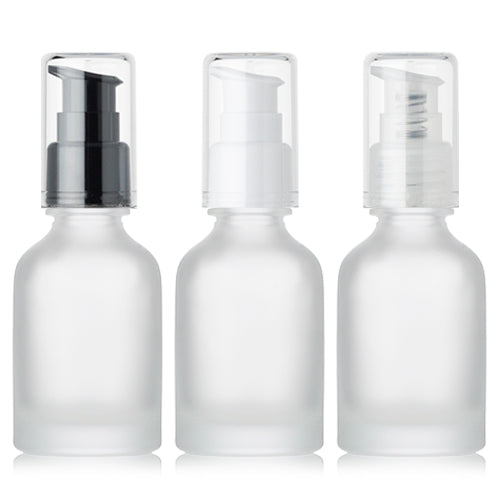 L) ガラスドロップポンプ(半透明マット) CW50ml - YOKIプラザ - 化粧品容器