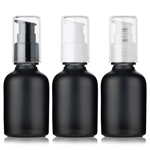 L) ガラスドロップポンプ(黒) CW50ml - YOKIプラザ - 化粧品容器
