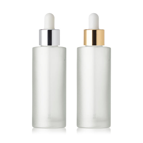 L) 金冠・銀冠ガラススポイトボトル(半透明パール) CL50ml - YOKIプラザ - 化粧品容器