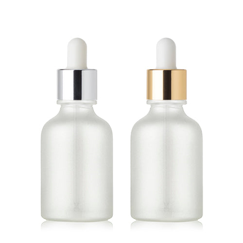 L) 金冠・銀冠ガラススポイトボトル(半透明パール) CW50ml - YOKIプラザ - 化粧品容器