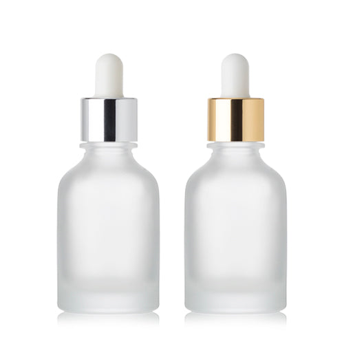 L) 金冠・銀冠ガラススポイトボトル(半透明マット) CW50ml - YOKIプラザ - 化粧品容器