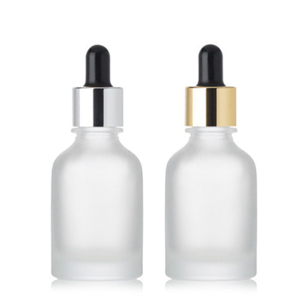 L) 金冠・銀冠ガラススポイトボトル(半透明マット) CW50ml - YOKIプラザ - 化粧品容器