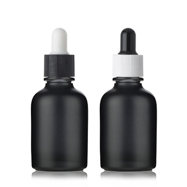 L) ガラススポイトボトル(黒) CW50ml - YOKIプラザ - 化粧品容器