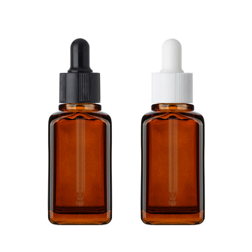 L) ガラススポイトボトル(角型・茶色) 50ml - YOKIプラザ - 化粧品容器