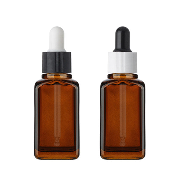L) ガラススポイトボトル(角型・茶色) 50ml - YOKIプラザ - 化粧品容器