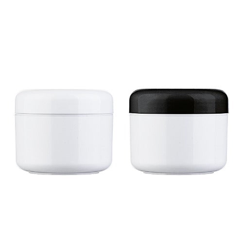 L) クリームジャー(中蓋付・白-R) DE-R100,150g_PP - YOKIプラザ - 化粧品容器
