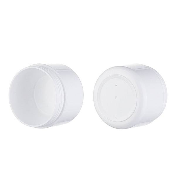 L) クリームジャー(中蓋付・白-R) DE-R100,150g_PP - YOKIプラザ - 化粧品容器