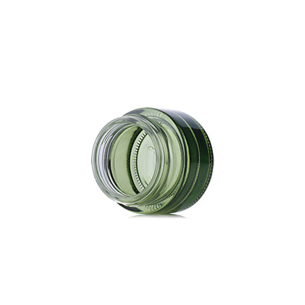 L) ガラスクリームジャー(緑) C30g - YOKIプラザ - 化粧品容器
