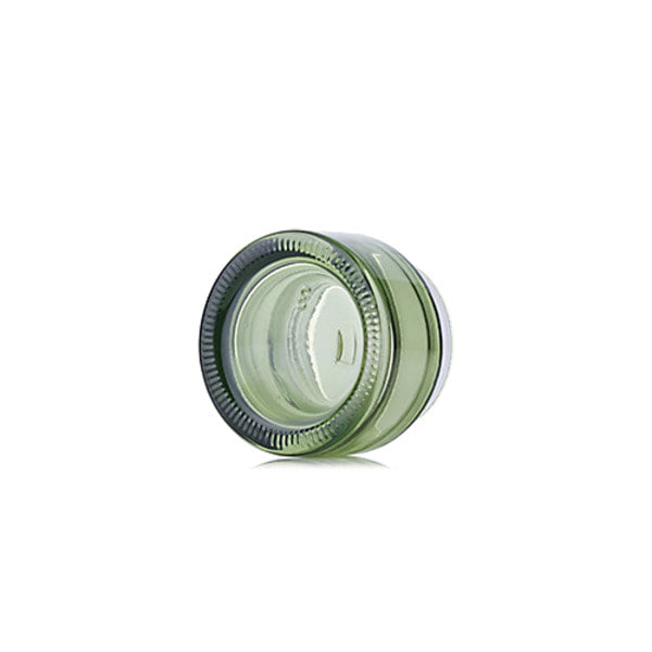 L) ガラスクリームジャー(緑) C30g - YOKIプラザ - 化粧品容器