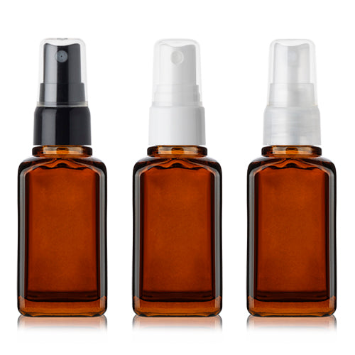 L) ガラススプレー(茶色・角型) 50ml - YOKIプラザ - 化粧品容器