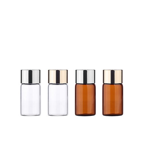 L) 金冠・銀冠ガラススクリューキャップボトル 3ml - YOKIプラザ - 化粧品容器