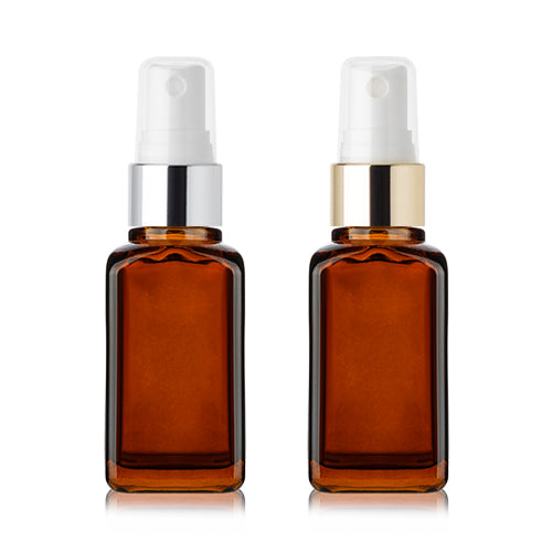 L) 金冠・銀冠ガラススプレー(茶色・角型) 50ml - YOKIプラザ - 化粧品容器