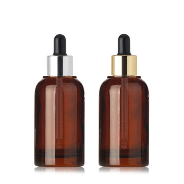 L) 金冠・銀冠ガラススポイトボトル(茶色) CR40ml - YOKIプラザ - 化粧品容器