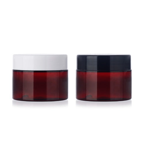 L) クリームジャー(中蓋付・茶色) 100g_PET - YOKIプラザ - 化粧品容器